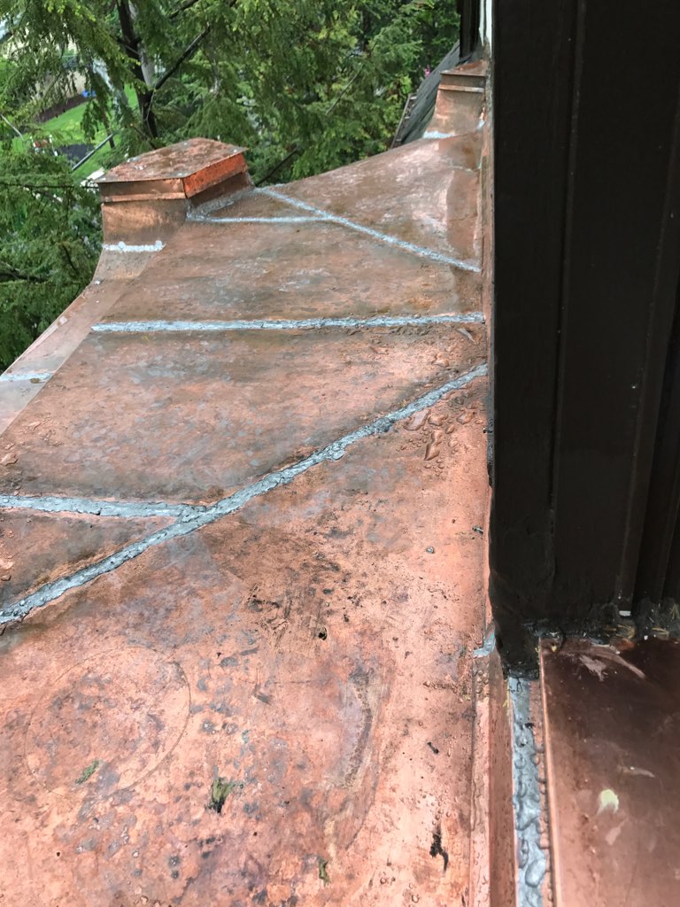 Custom Copper Flat Roof.