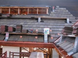Slate Roof w Copper Gutters